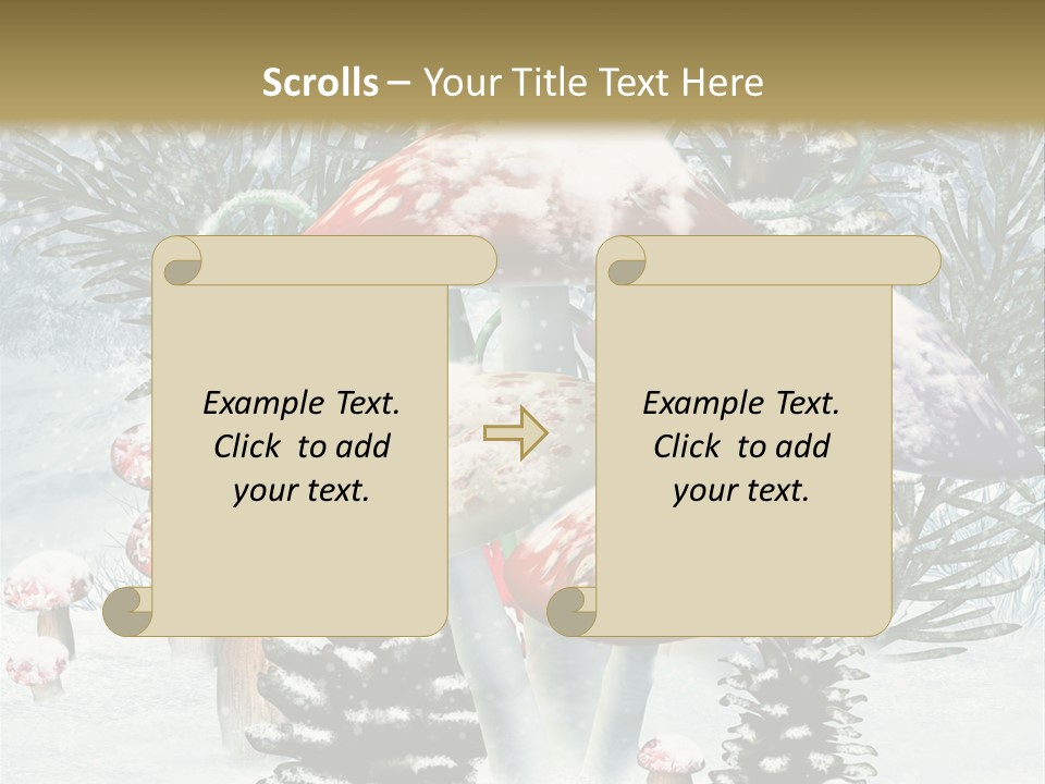 Muchomor Zima Niebieski PowerPoint Template