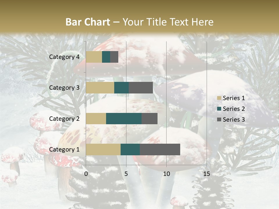 Muchomor Zima Niebieski PowerPoint Template