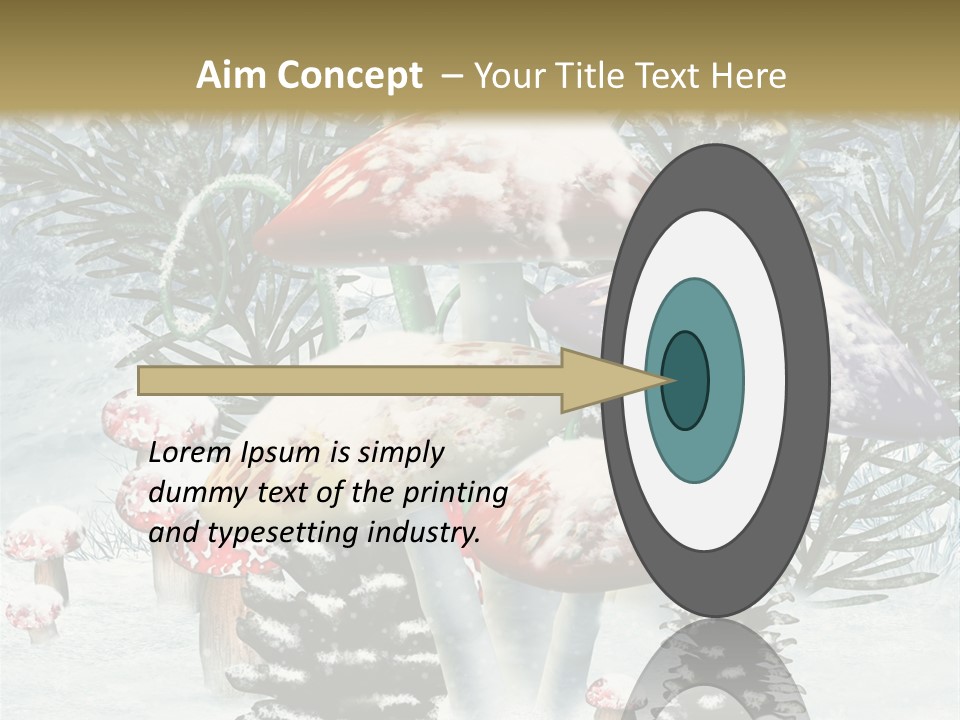 Muchomor Zima Niebieski PowerPoint Template