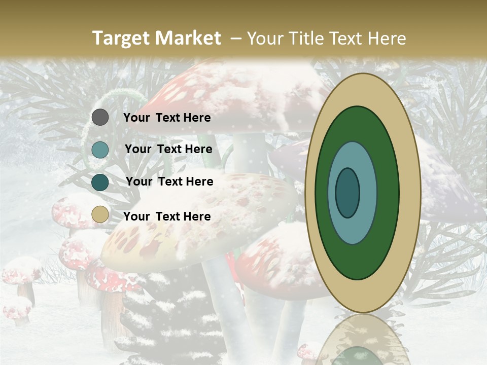 Muchomor Zima Niebieski PowerPoint Template