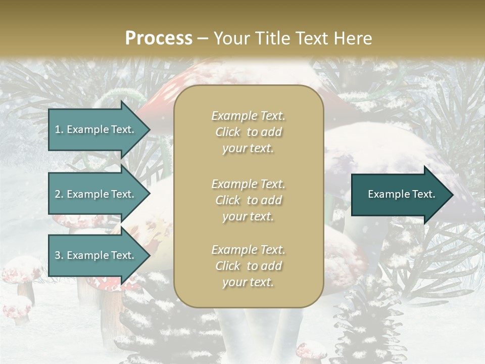 Muchomor Zima Niebieski PowerPoint Template