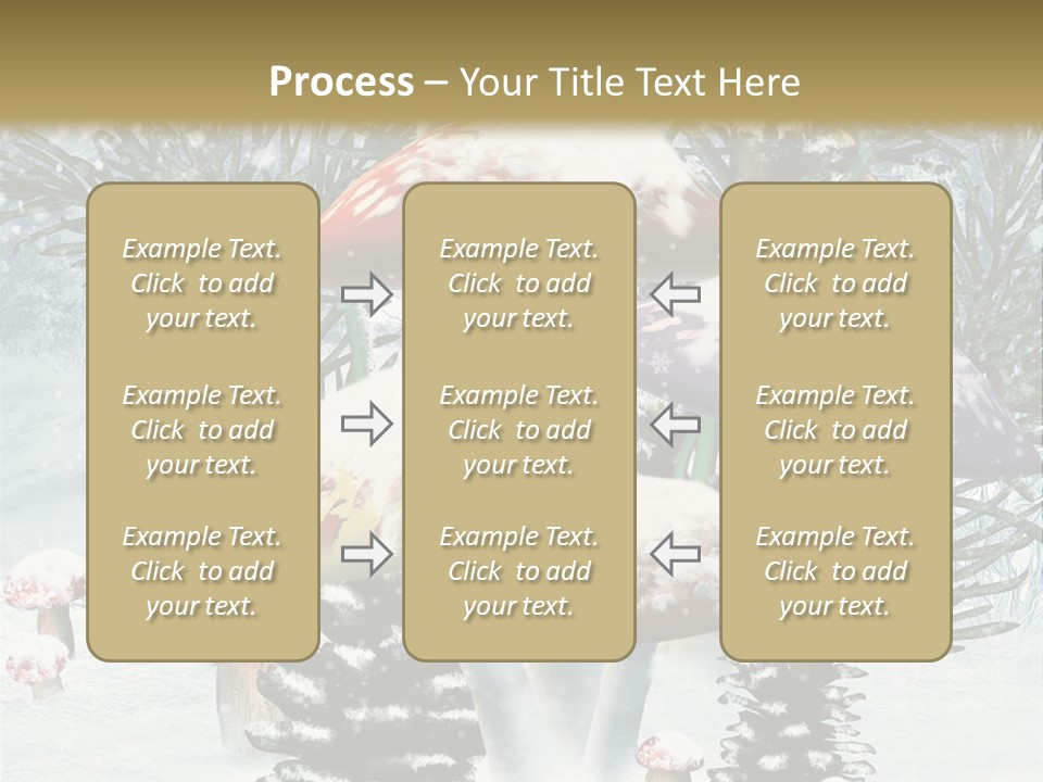 Muchomor Zima Niebieski PowerPoint Template