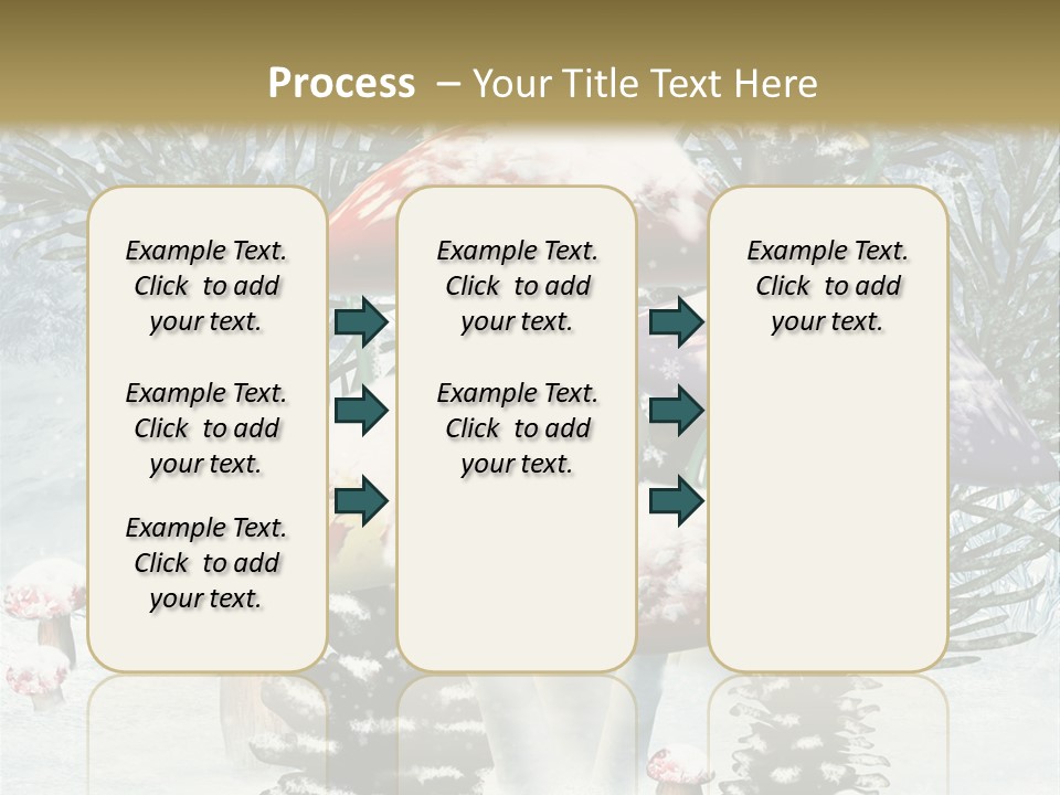 Muchomor Zima Niebieski PowerPoint Template