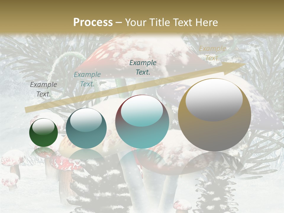 Muchomor Zima Niebieski PowerPoint Template