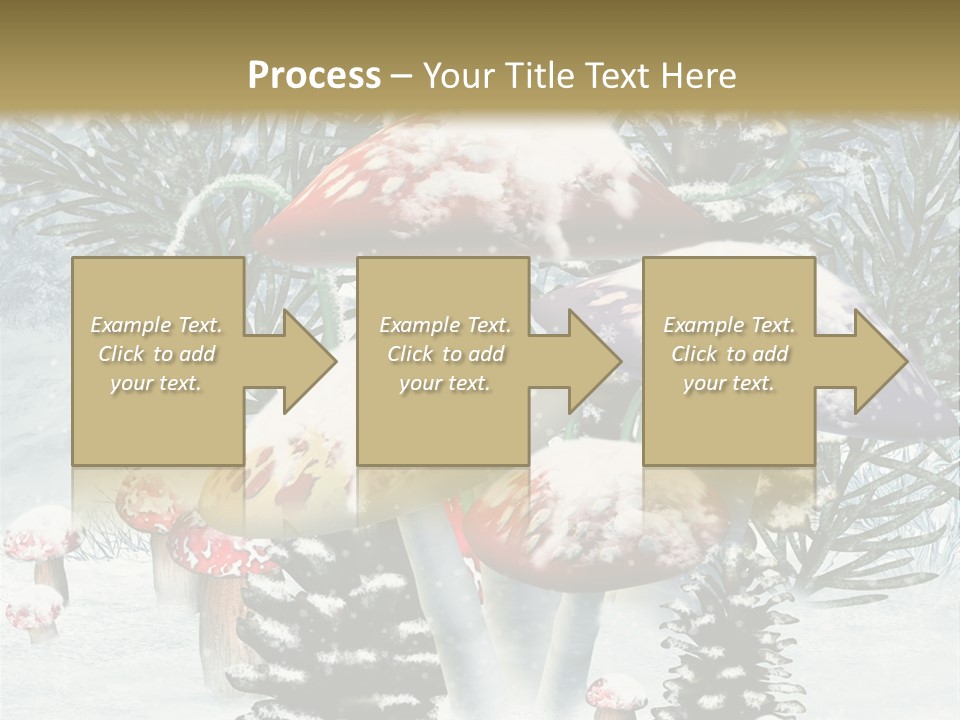 Muchomor Zima Niebieski PowerPoint Template