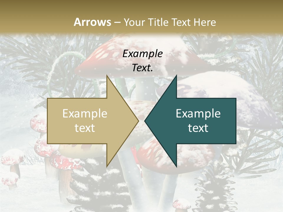 Muchomor Zima Niebieski PowerPoint Template