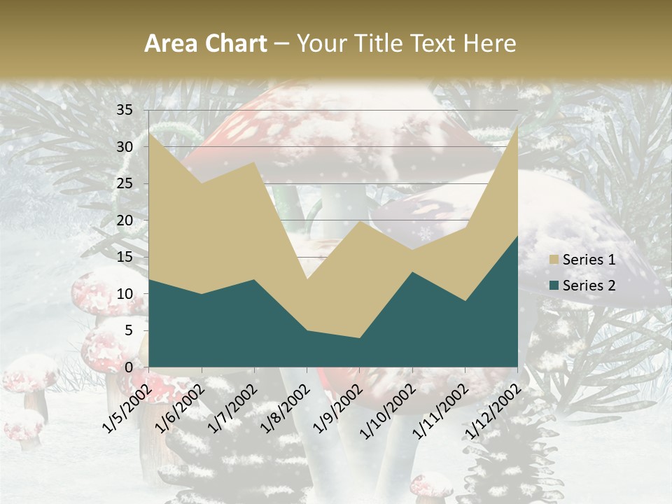 Muchomor Zima Niebieski PowerPoint Template