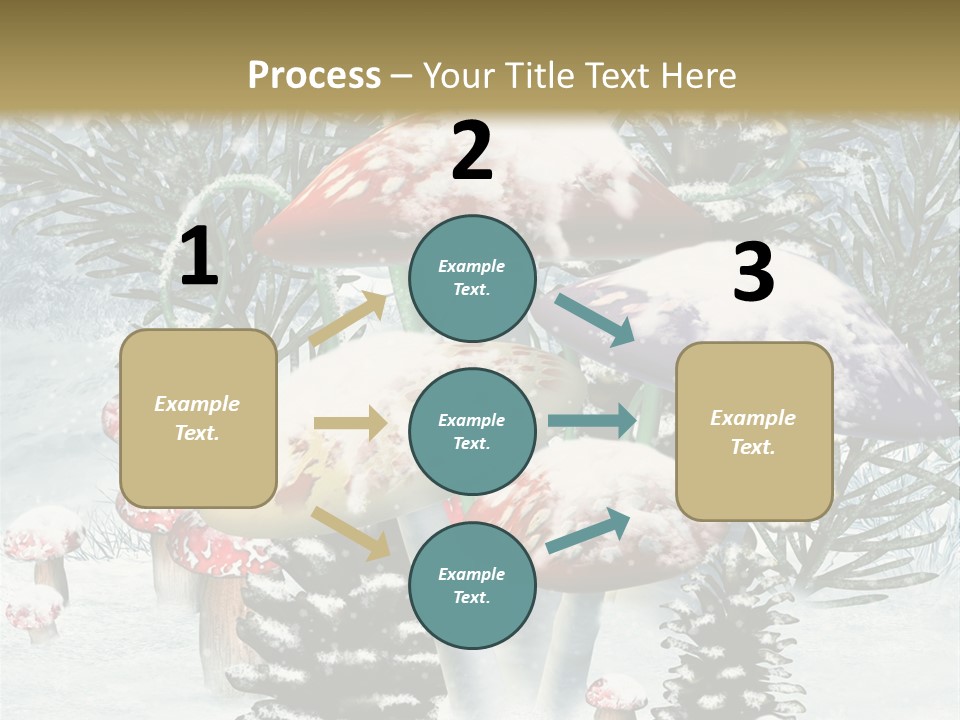 Muchomor Zima Niebieski PowerPoint Template