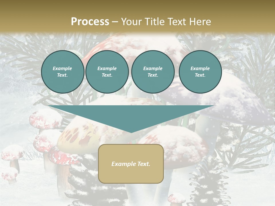 Muchomor Zima Niebieski PowerPoint Template