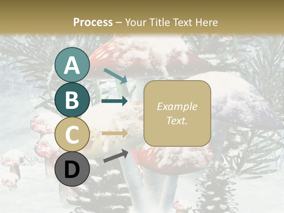 Muchomor Zima Niebieski PowerPoint Template