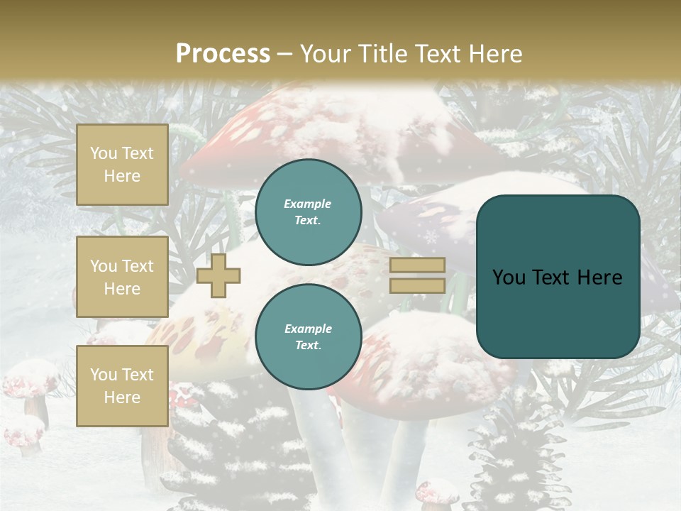 Muchomor Zima Niebieski PowerPoint Template