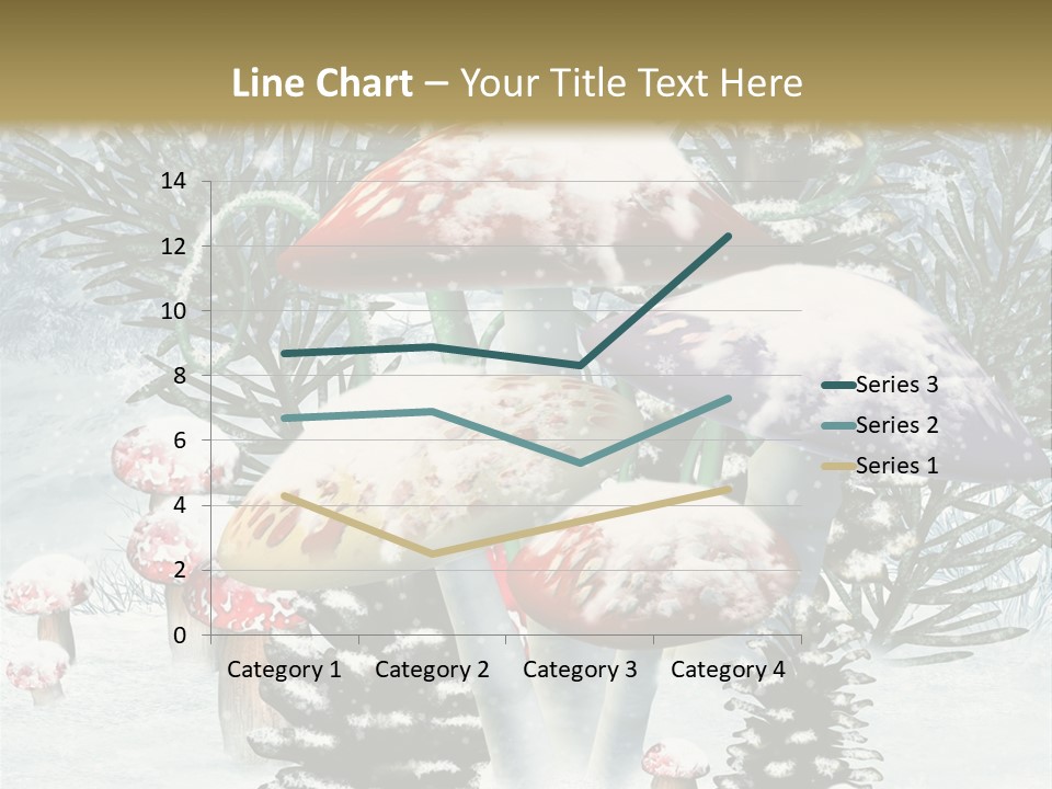 Muchomor Zima Niebieski PowerPoint Template