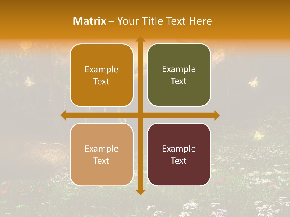 Kwiat Noc Motyl PowerPoint Template