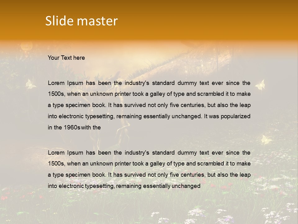 Kwiat Noc Motyl PowerPoint Template