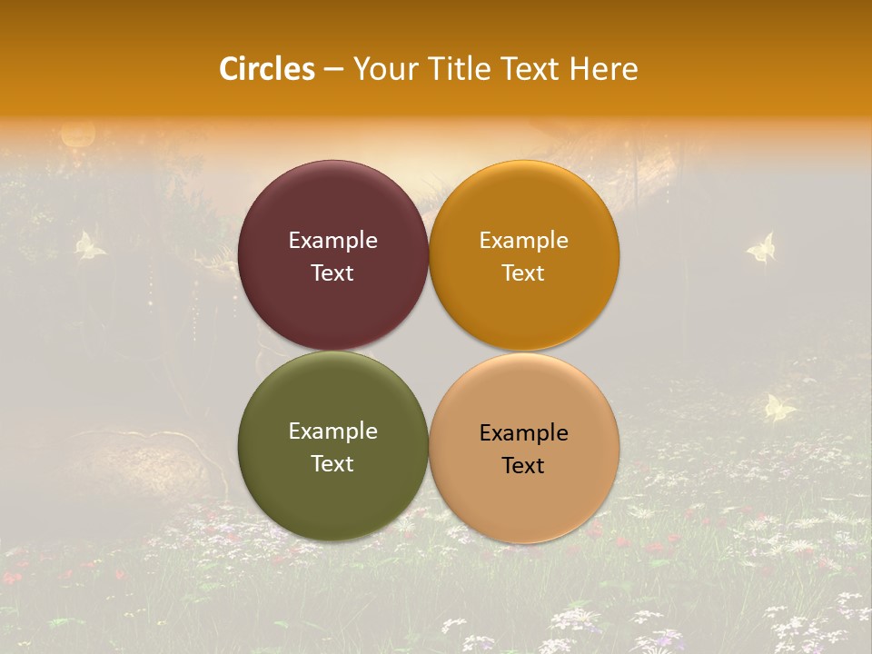 Kwiat Noc Motyl PowerPoint Template