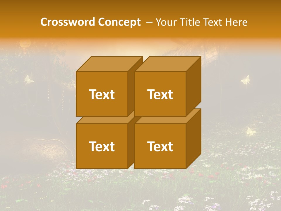 Kwiat Noc Motyl PowerPoint Template