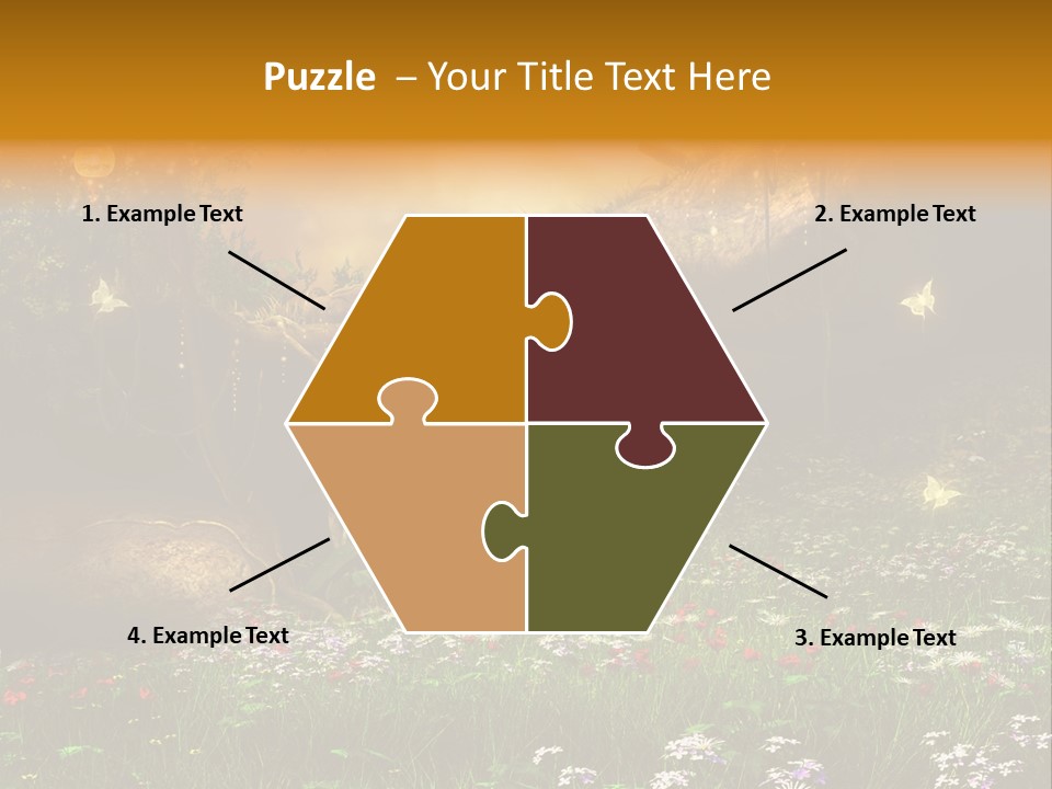 Kwiat Noc Motyl PowerPoint Template