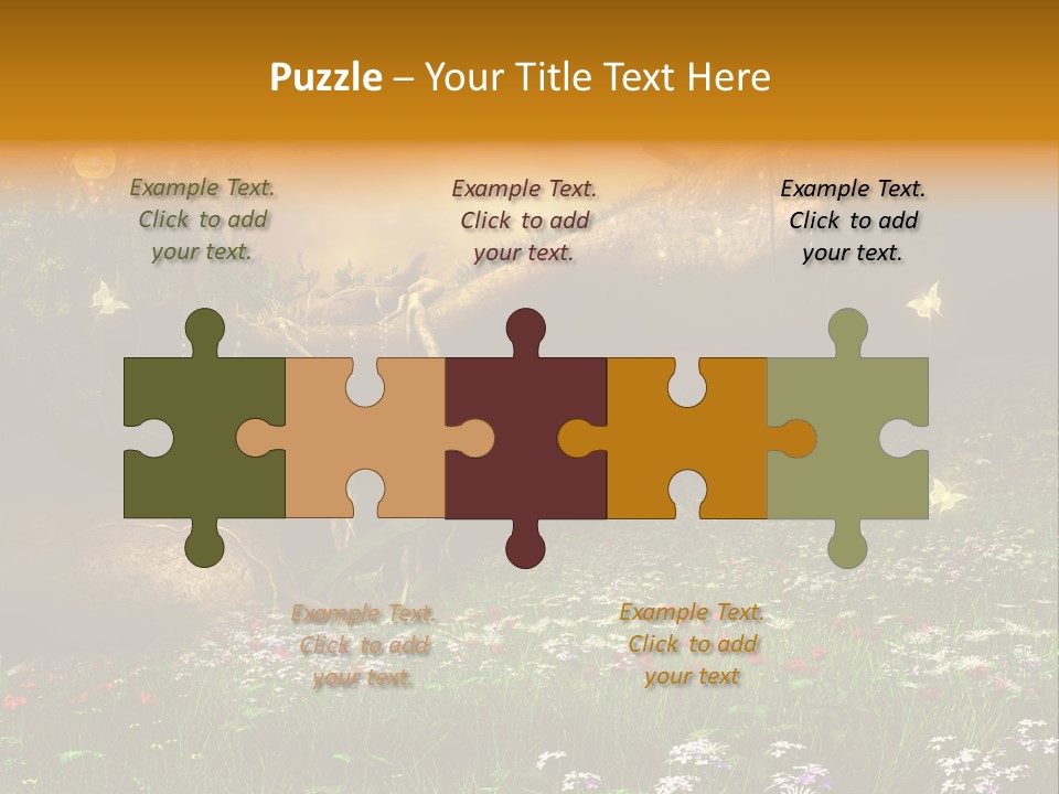 Kwiat Noc Motyl PowerPoint Template