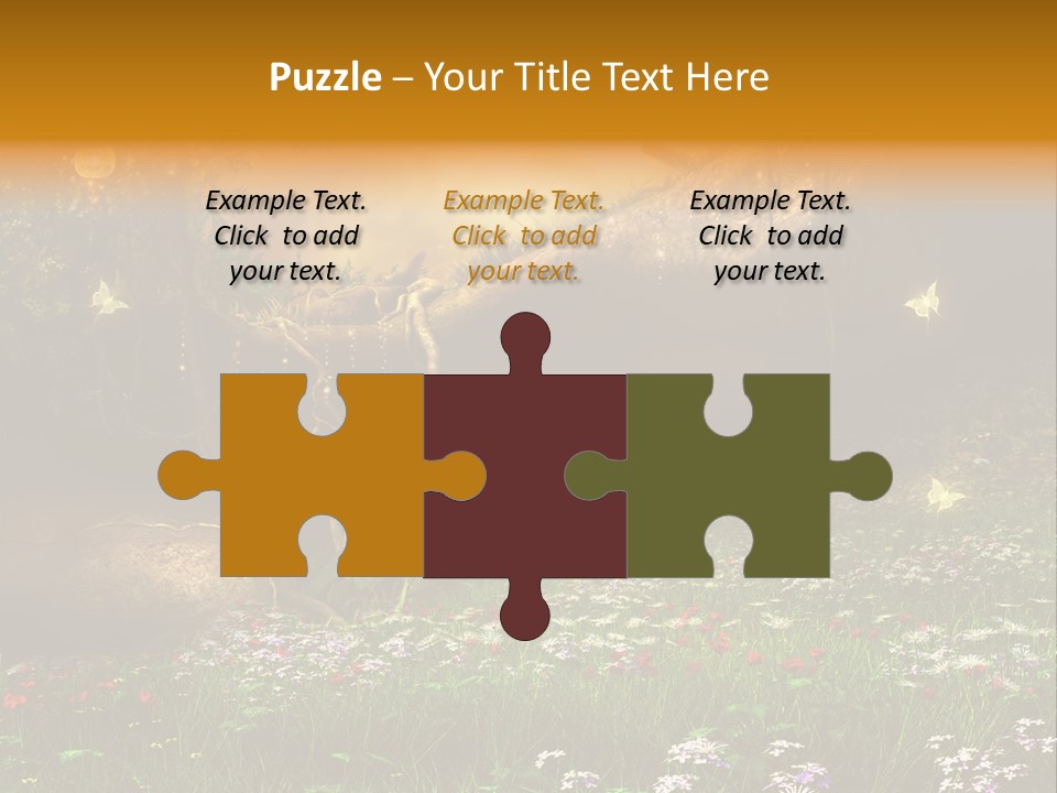 Kwiat Noc Motyl PowerPoint Template