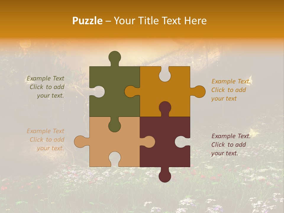 Kwiat Noc Motyl PowerPoint Template