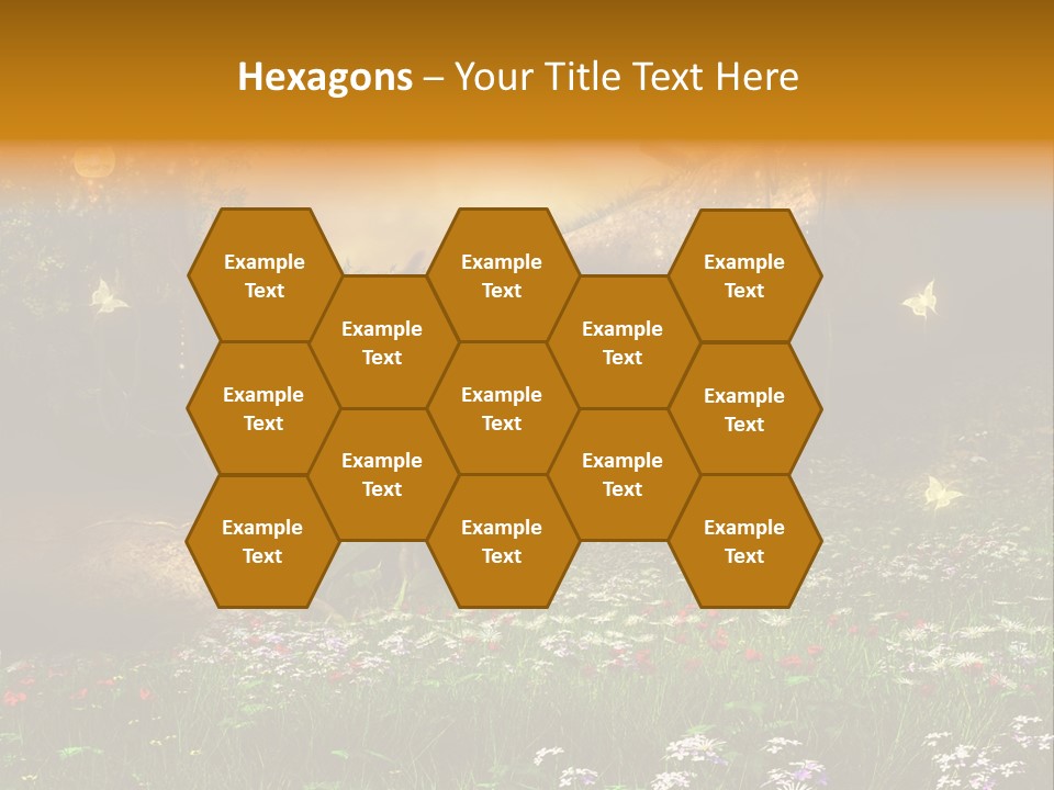 Kwiat Noc Motyl PowerPoint Template