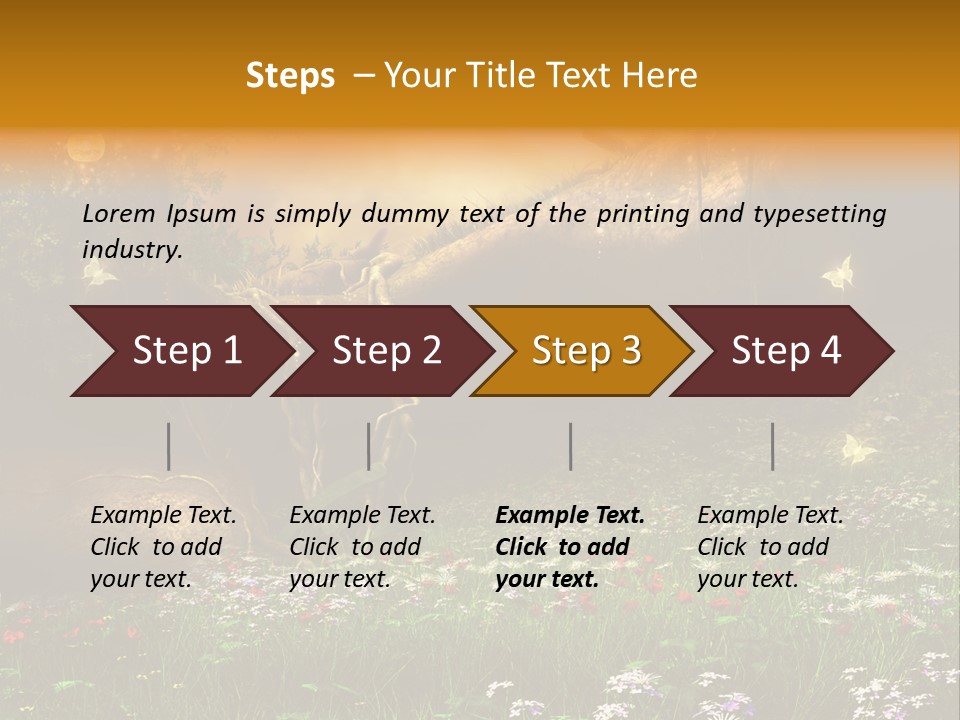 Kwiat Noc Motyl PowerPoint Template