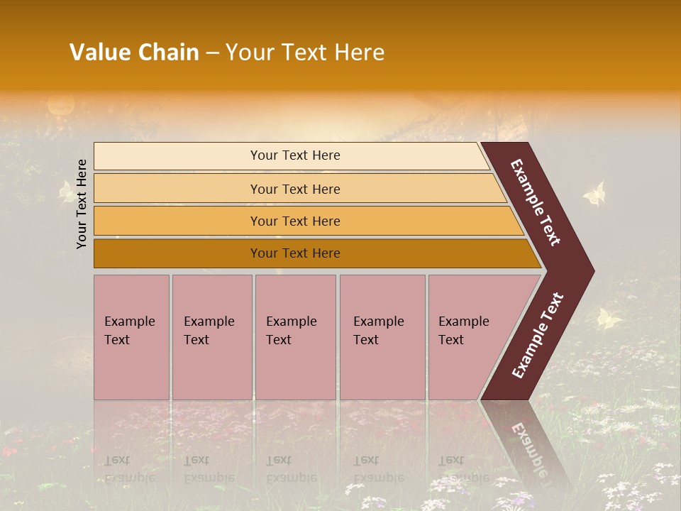 Kwiat Noc Motyl PowerPoint Template