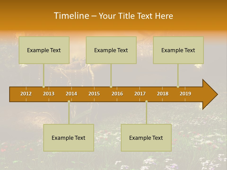 Kwiat Noc Motyl PowerPoint Template