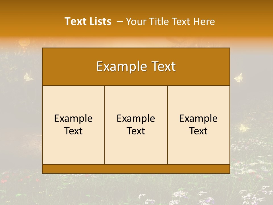 Kwiat Noc Motyl PowerPoint Template