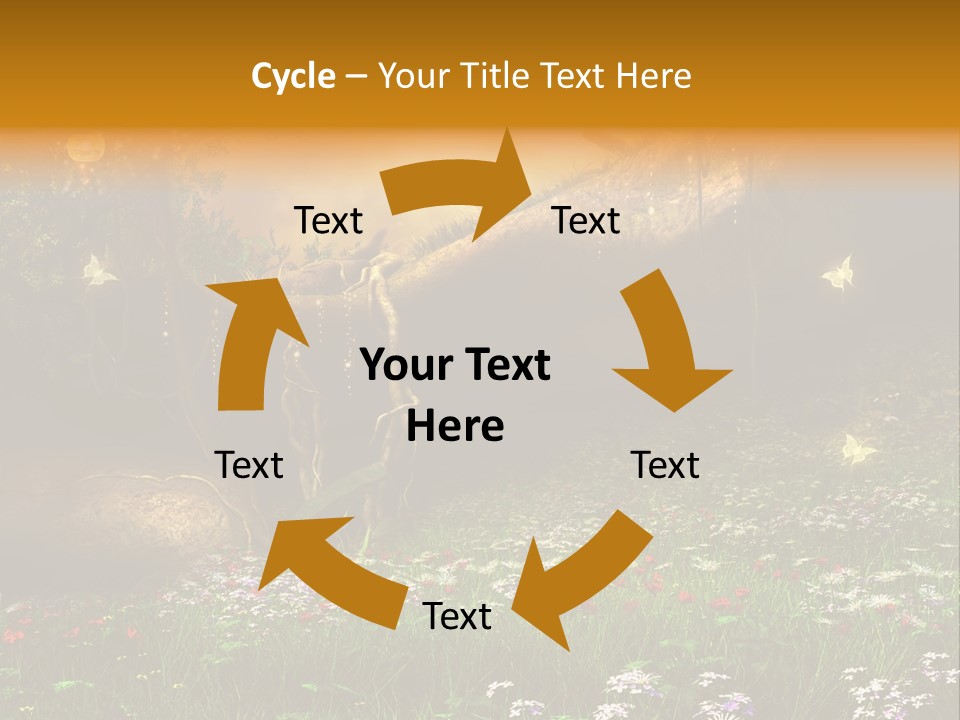 Kwiat Noc Motyl PowerPoint Template