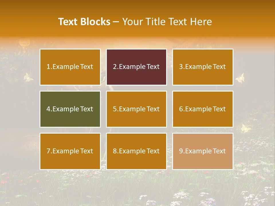 Kwiat Noc Motyl PowerPoint Template