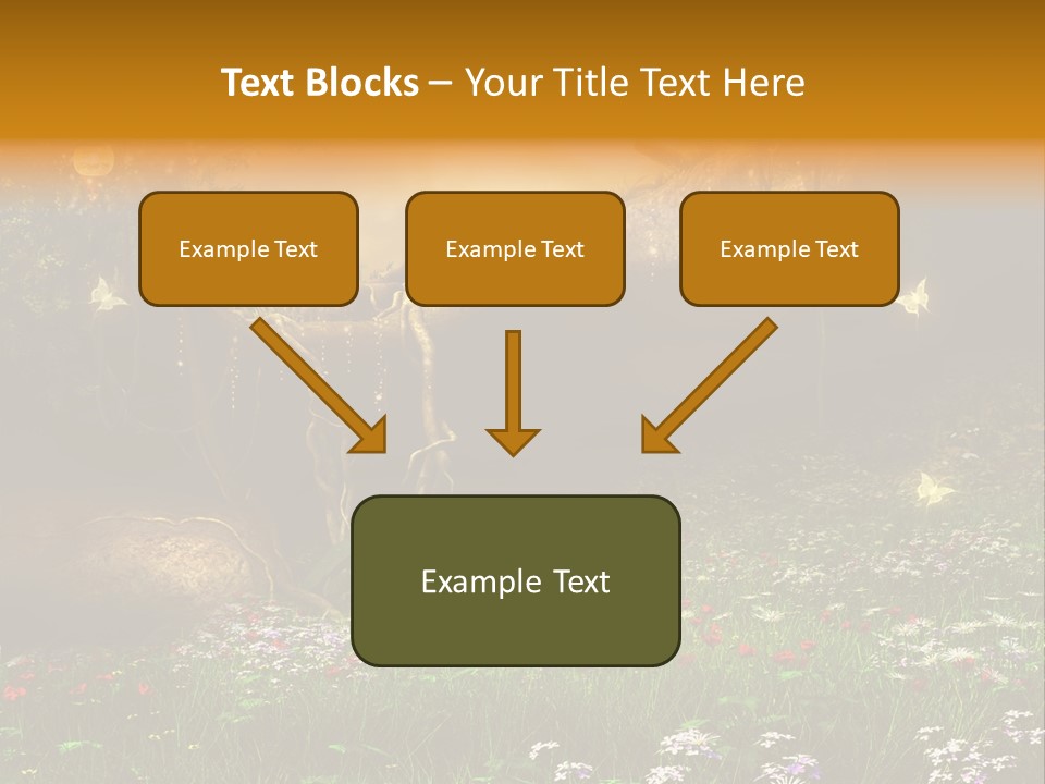 Kwiat Noc Motyl PowerPoint Template