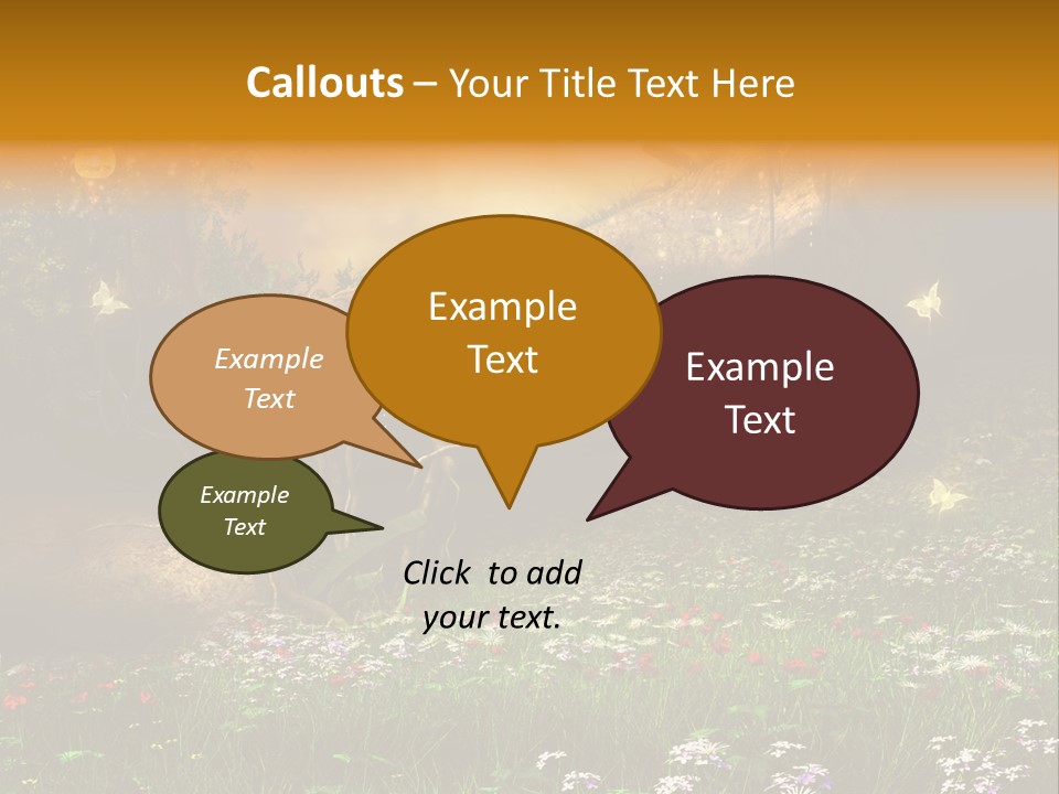 Kwiat Noc Motyl PowerPoint Template