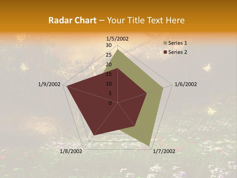 Kwiat Noc Motyl PowerPoint Template