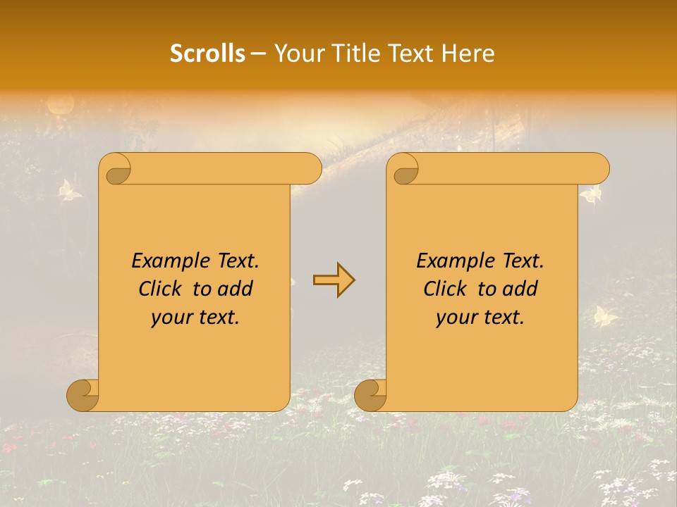 Kwiat Noc Motyl PowerPoint Template
