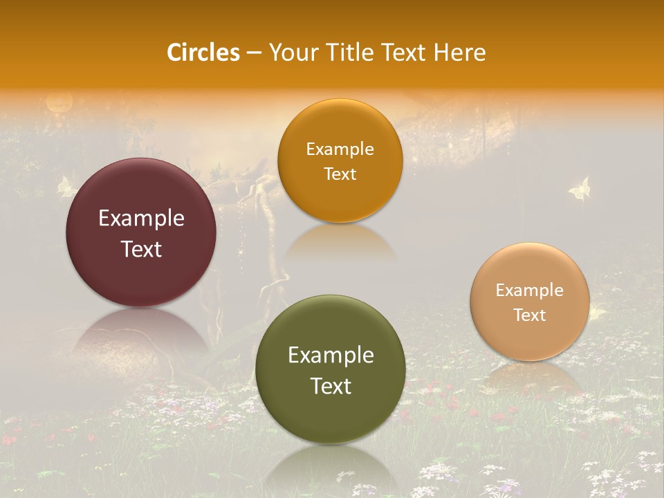 Kwiat Noc Motyl PowerPoint Template