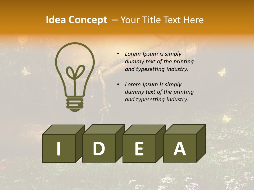 Kwiat Noc Motyl PowerPoint Template