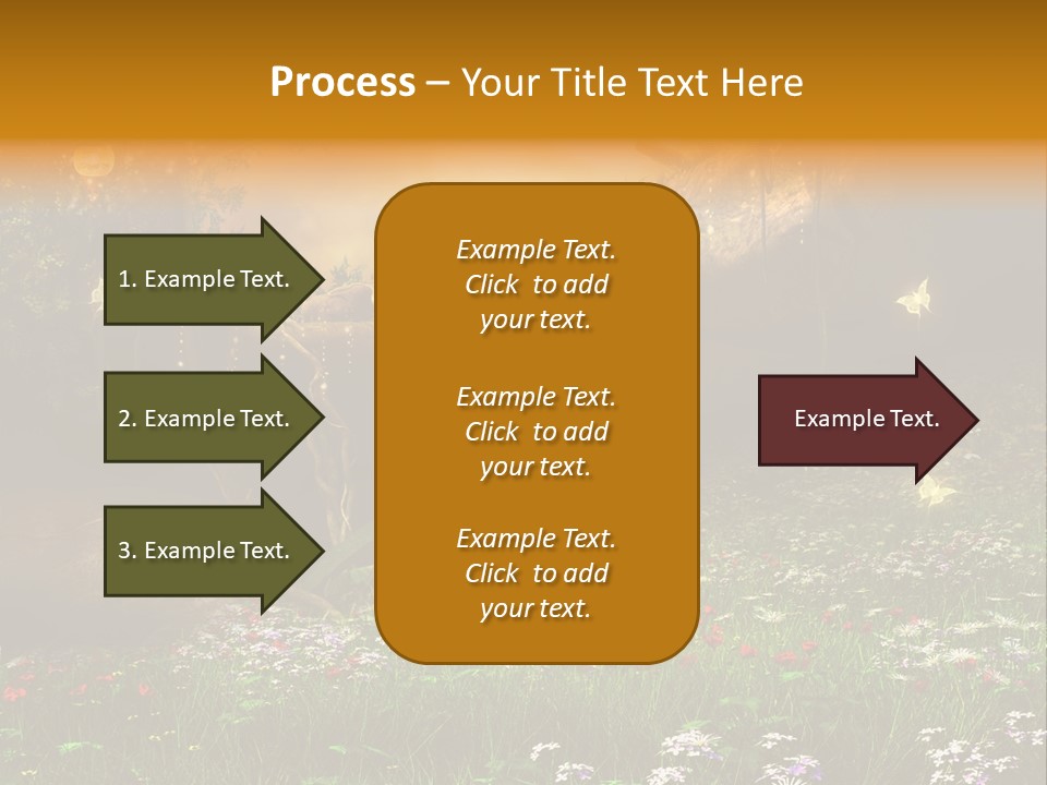 Kwiat Noc Motyl PowerPoint Template