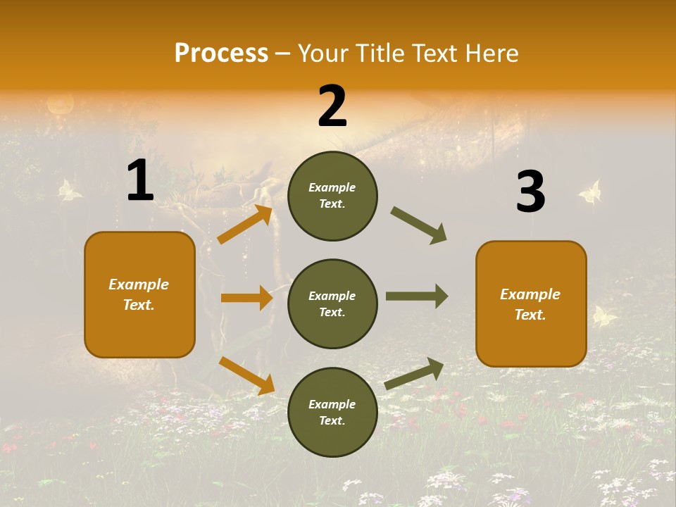 Kwiat Noc Motyl PowerPoint Template
