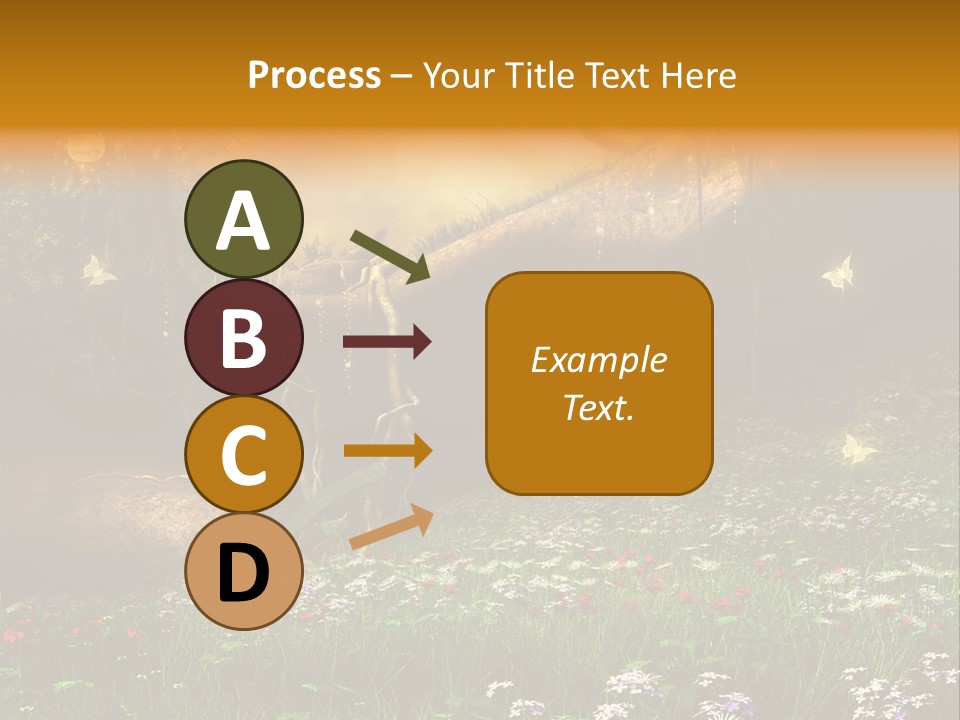 Kwiat Noc Motyl PowerPoint Template