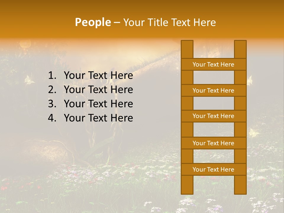 Kwiat Noc Motyl PowerPoint Template
