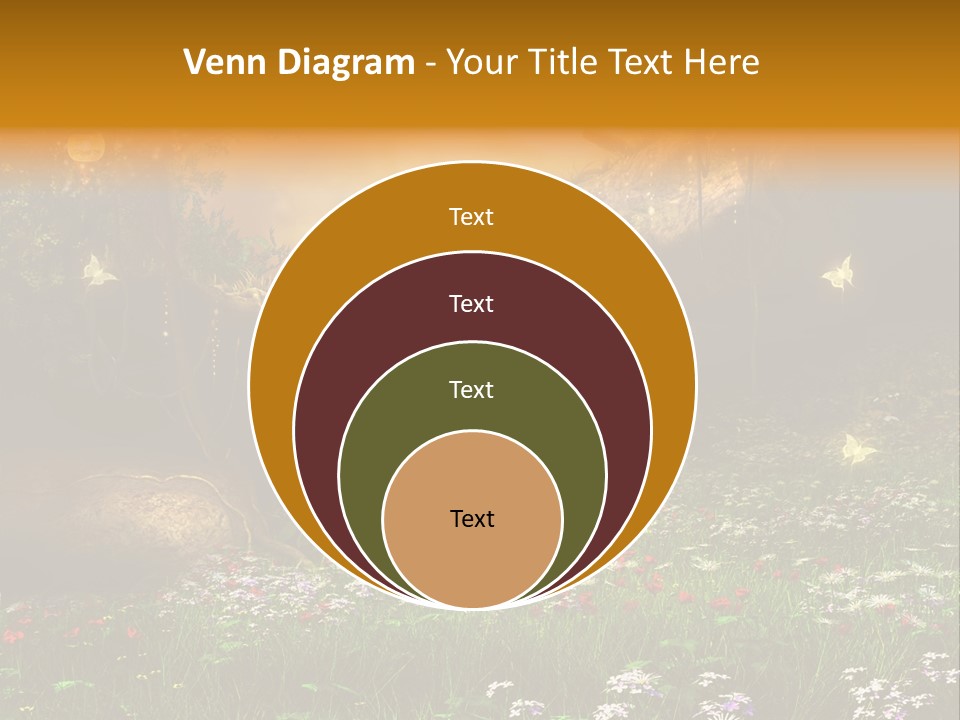 Kwiat Noc Motyl PowerPoint Template