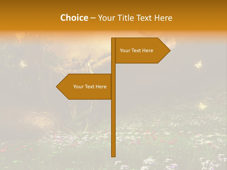 Kwiat Noc Motyl PowerPoint Template