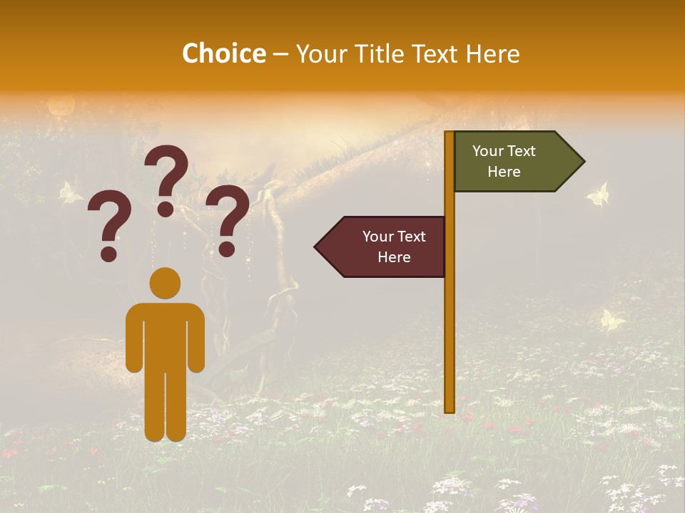 Kwiat Noc Motyl PowerPoint Template