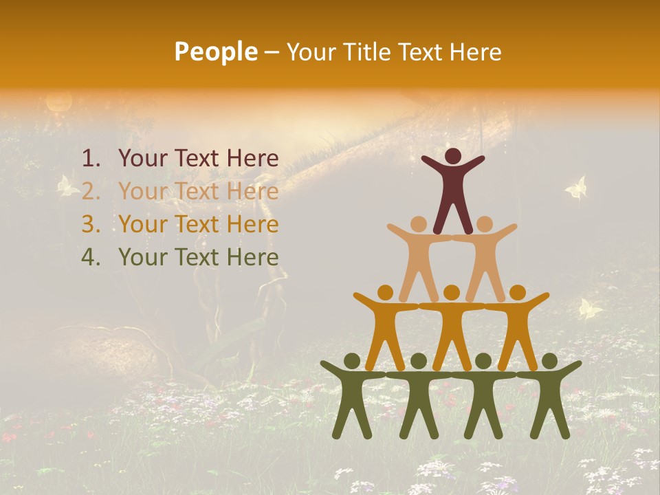 Kwiat Noc Motyl PowerPoint Template