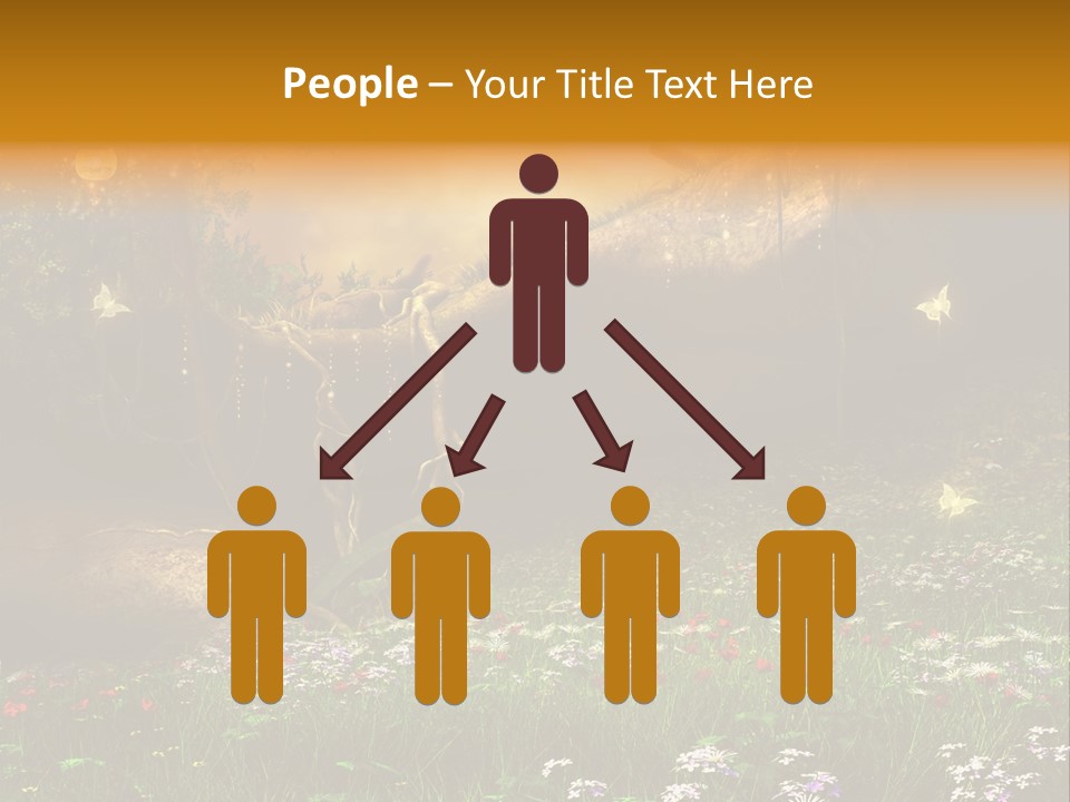 Kwiat Noc Motyl PowerPoint Template