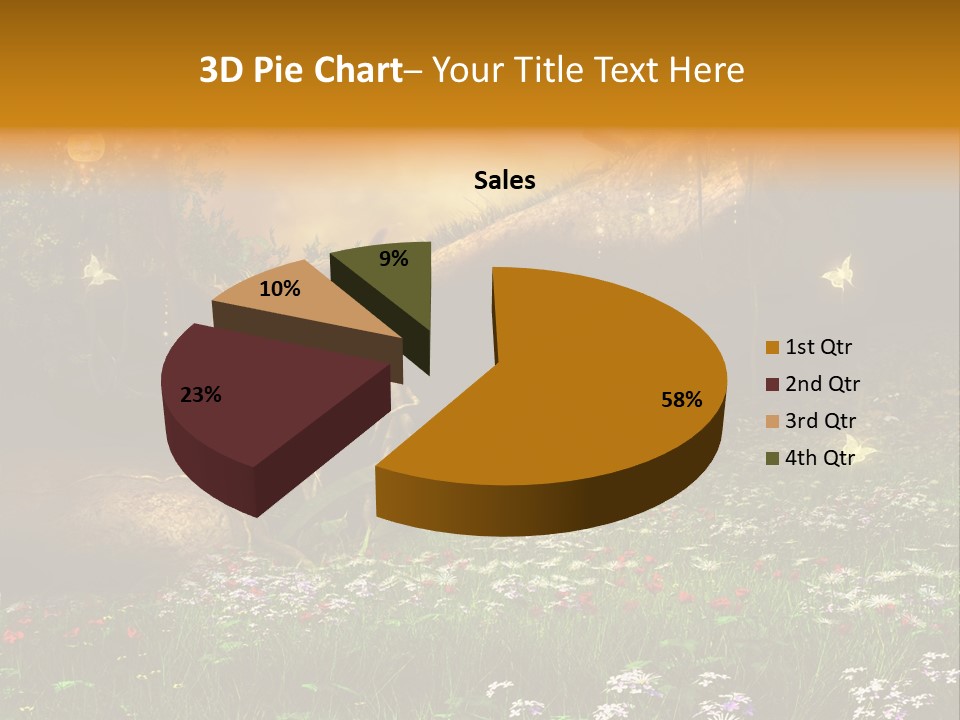 Kwiat Noc Motyl PowerPoint Template