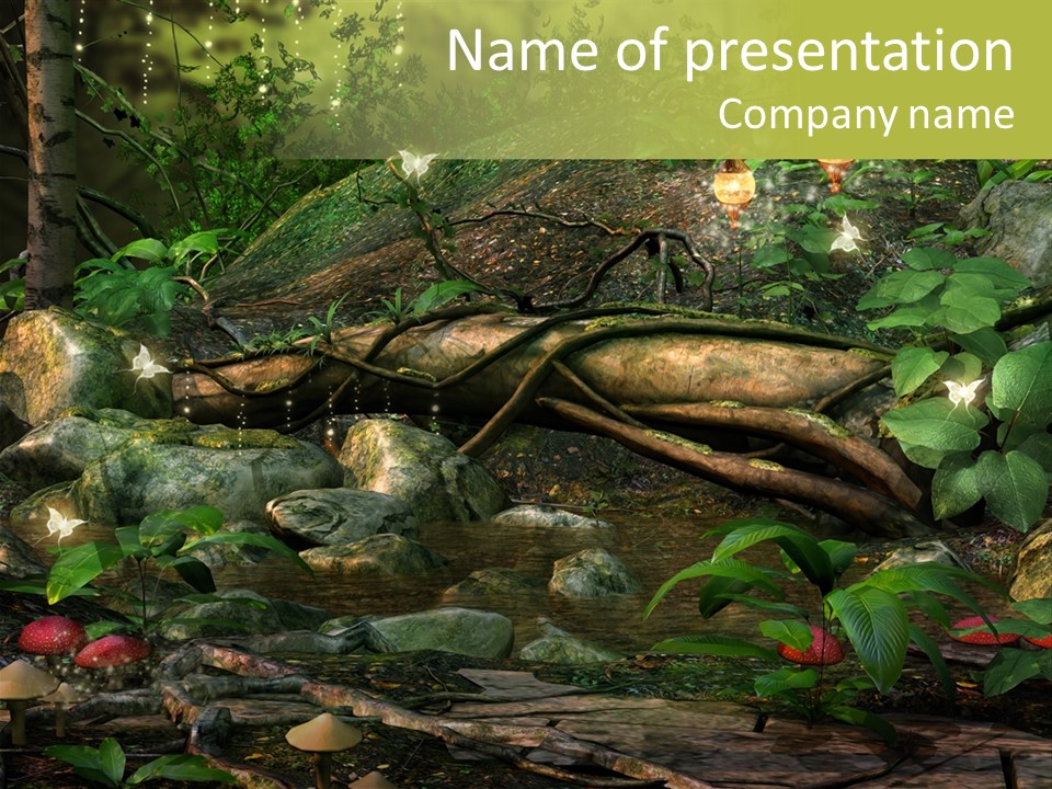 Zaczarowany Las Fantasy PowerPoint Template