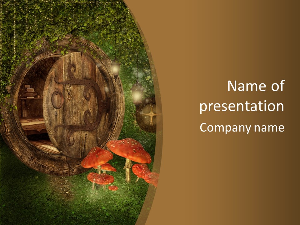 Grzyb Muchomor Fantasy PowerPoint Template