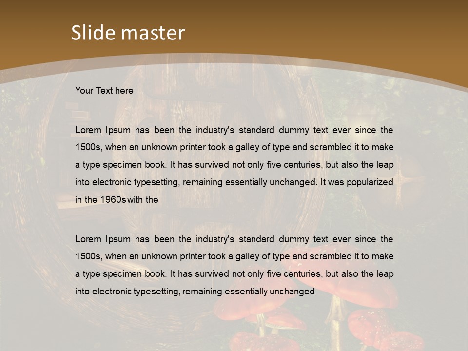 Grzyb Muchomor Fantasy PowerPoint Template